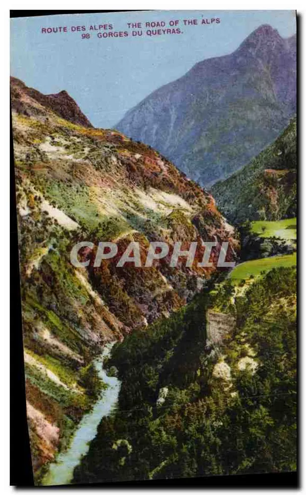 Gorges do Queyras — Estrada das Alpes — R. Jarry, Editor - Frente