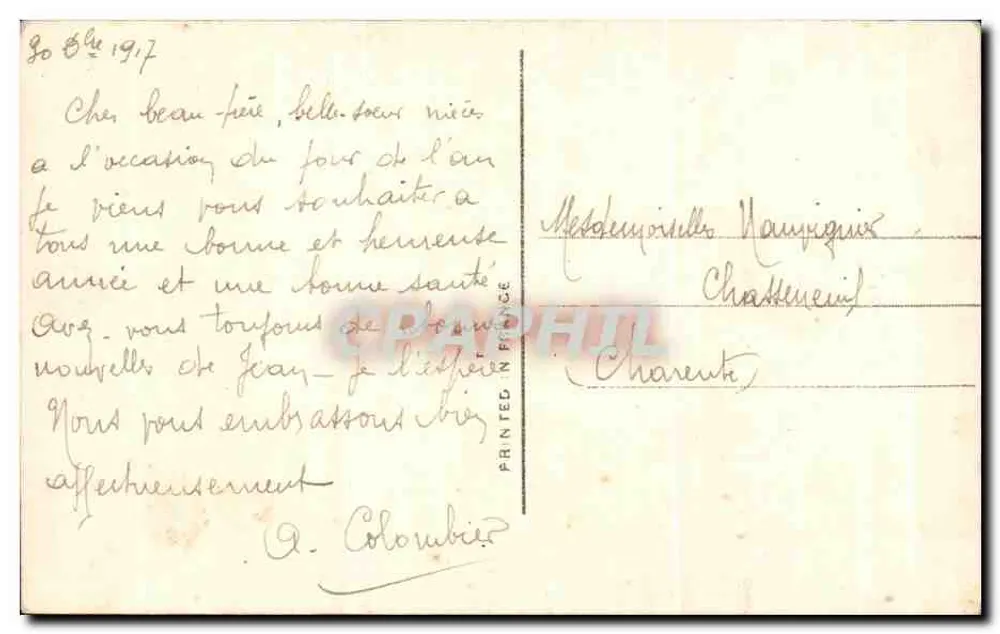 बर्फ में डिंड — शुभकामना कार्ड — सुजी 461 - पीछे
