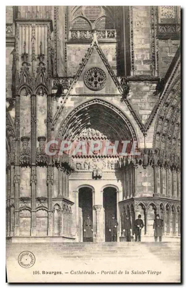 Bourges — Kathedrale — Portal der Heiligen Jungfrau - Vorderseite