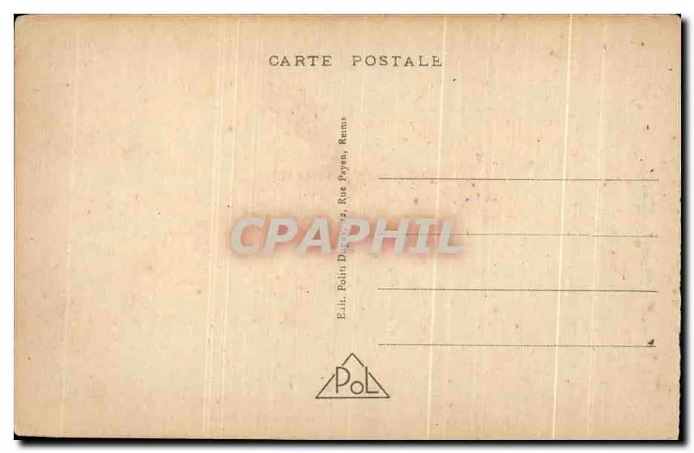 Reims - La Porte Mars - Alte gallo-römische Pforte — Verlag Polin, n° 601 - Rückseite