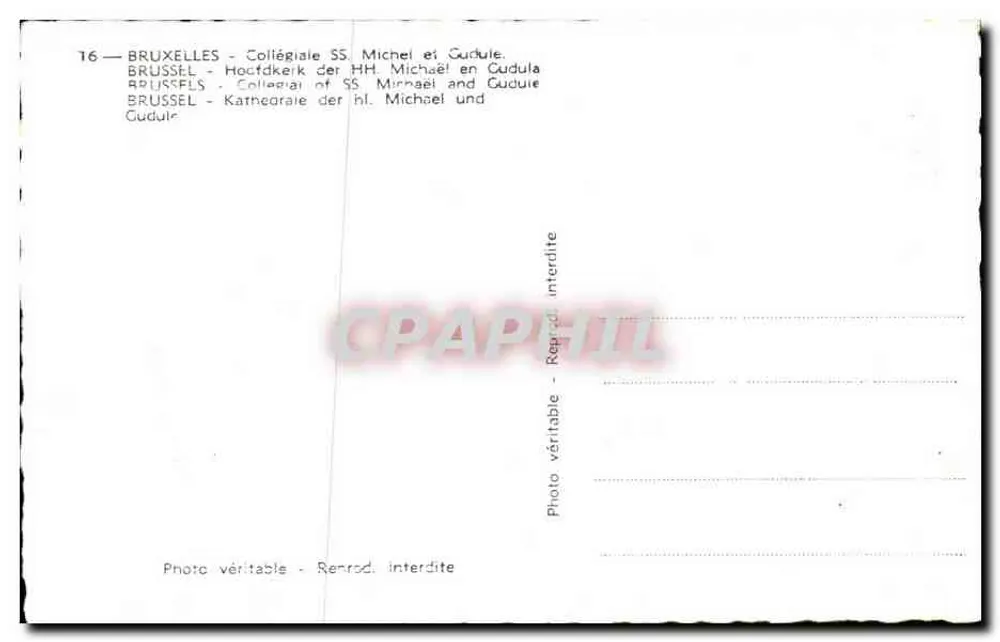 Bruselas - Colegiata de los Santos Miguel y Gudula — T6 - Reverso