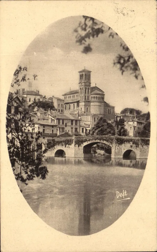 Clisson beim Spazieren — Kirche Notre-Dame und Brücke der Vallée — Edition Deft - Vorderseite
