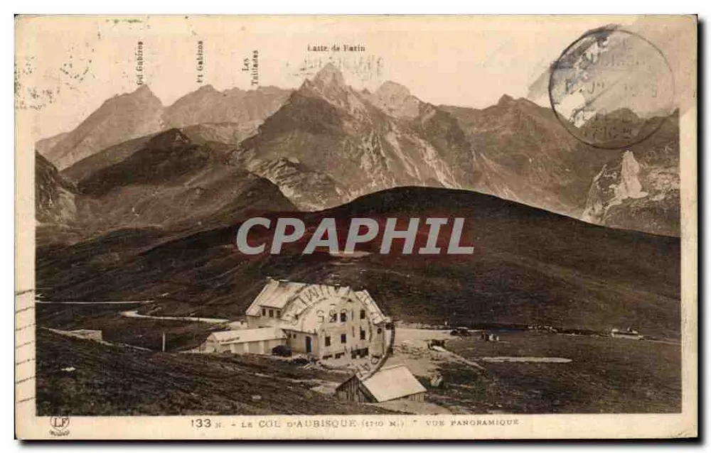 O Col d'Aubisque (1730 m) — Vista panorâmica — Éditions Pyrénées-Océan, n° 133 - Frente