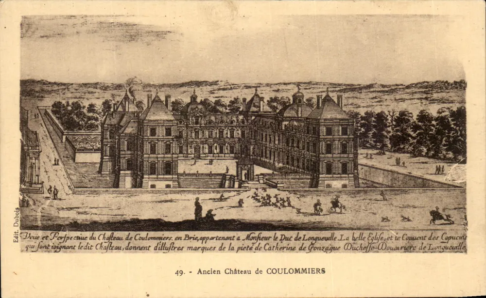 Vecchio Castello di Coulommiers — vista e prospettiva — Edit. Dubois - Recto
