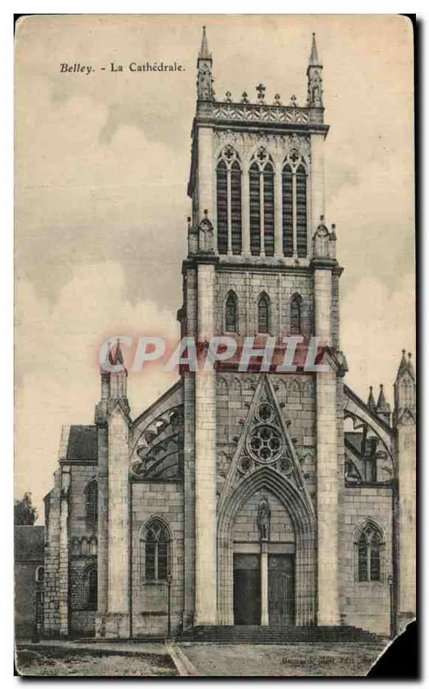 बेली — कैथेड्रल — फासाड और गोथिक टॉवर की दृश्य — एडिटर: एच. मौगार्ड, संख्या 7415 - आगे