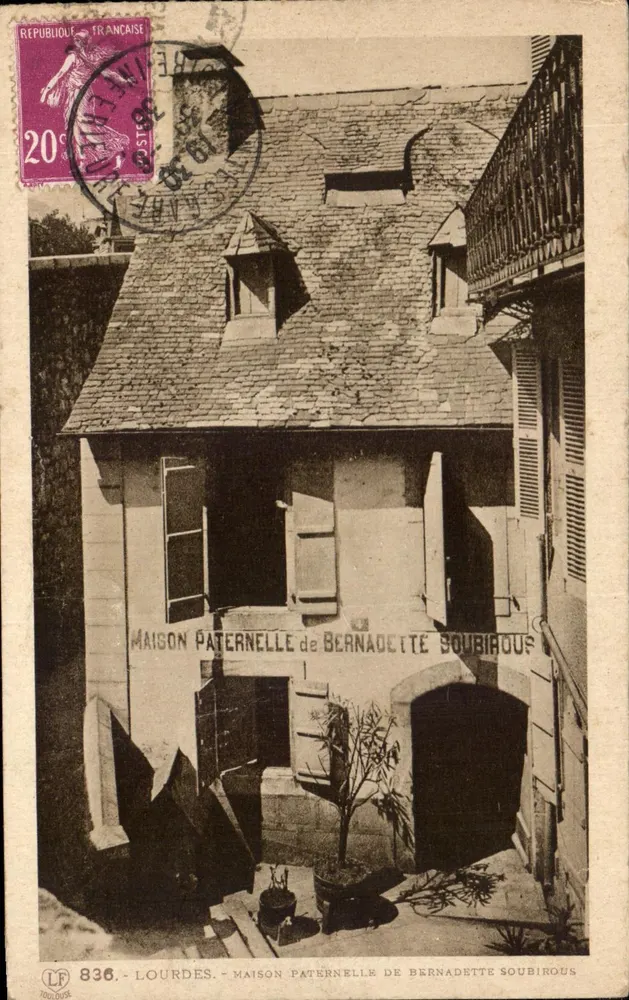 Lourdes — Maison Paternelle de Bernadette Soubirous — Héloïse Gravure, Toulouse, n°836 - Vorderseite