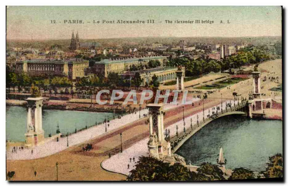 Paris — O Ponte Alexandre-III — A. L. - Frente