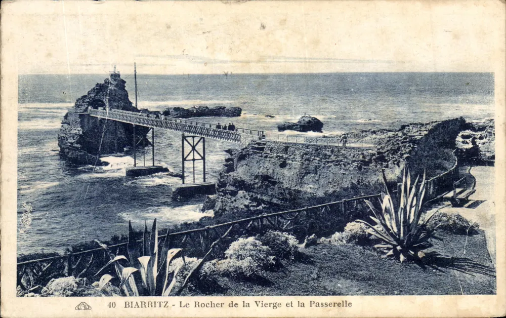 Biarritz - Der Felsen der Jungfrau und die Brücke — Verlag 'Côte Basque' n°40 - Vorderseite
