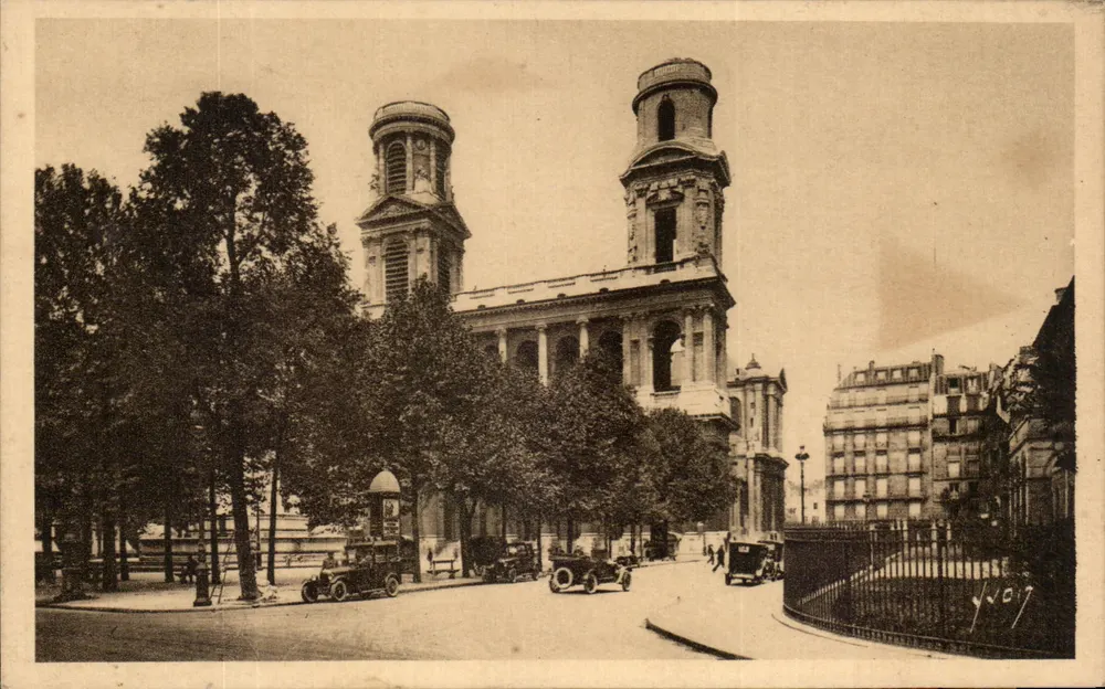 Kirche Saint-Sulpice — Place Saint-Sulpice — Art-Editionen 'N° N' Paris - Vorderseite