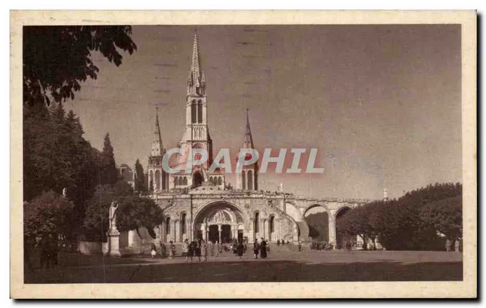 Lourdes — A Basílica e o Pátio — Edição Paris du Nord, n°39 - Frente
