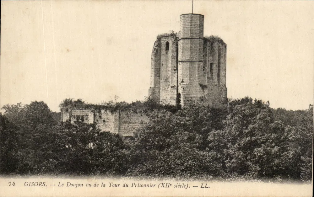 Gisors — Der Bergfried von der Gefängnisturmseite gesehen (12. Jahrhundert) — LL - Vorderseite