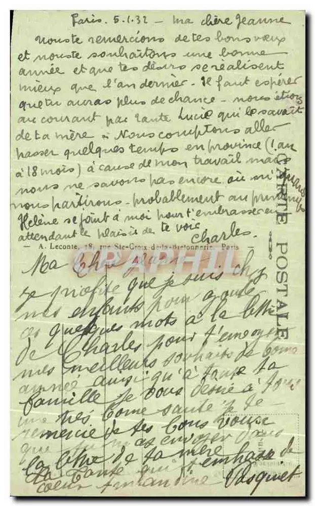 Paris - Der Sacré-Cœur und der Montmartre-Hügel — Verlag A. L., Nr. 213 - Rückseite