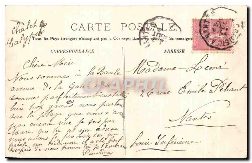Vichy — O Ponte sobre o Allier — Editor L.L. - Verso
