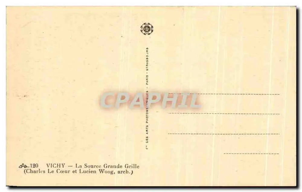 विची — बड़ी ग्रिल के स्रोत — लेस आर्टेस फोटोटेक्निक्स, पेरिस - पीछे