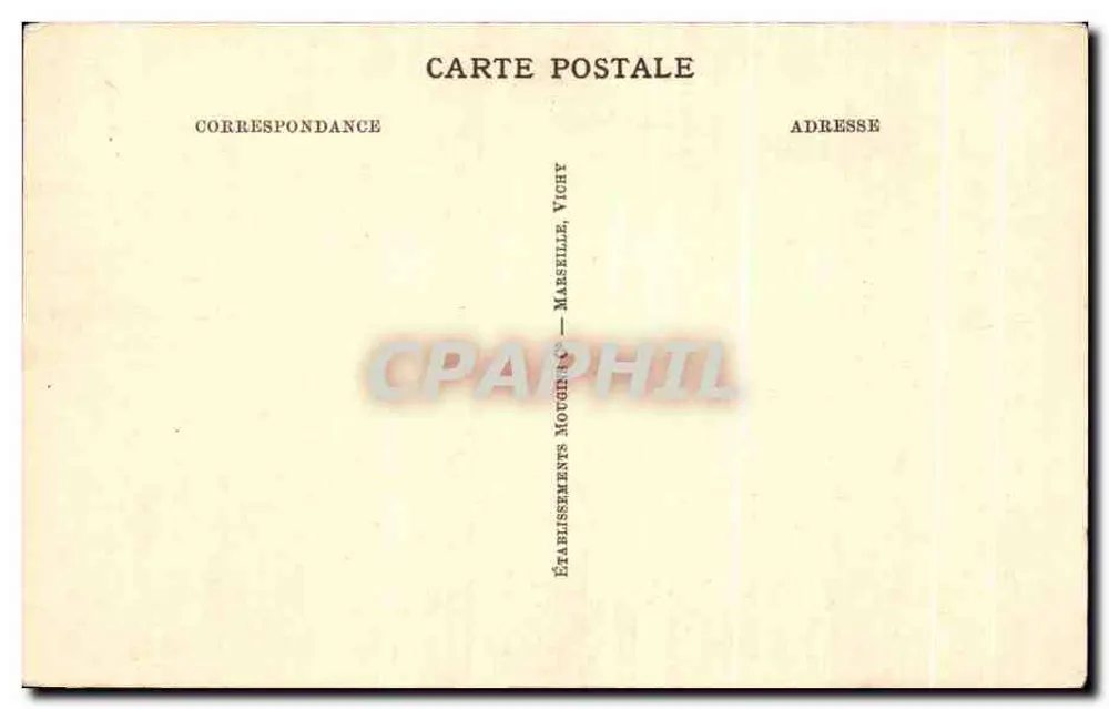 Vichy — Der Neue Platz und die Galerie Napoleon — Établissements Mouvrière, Marseille - Rückseite