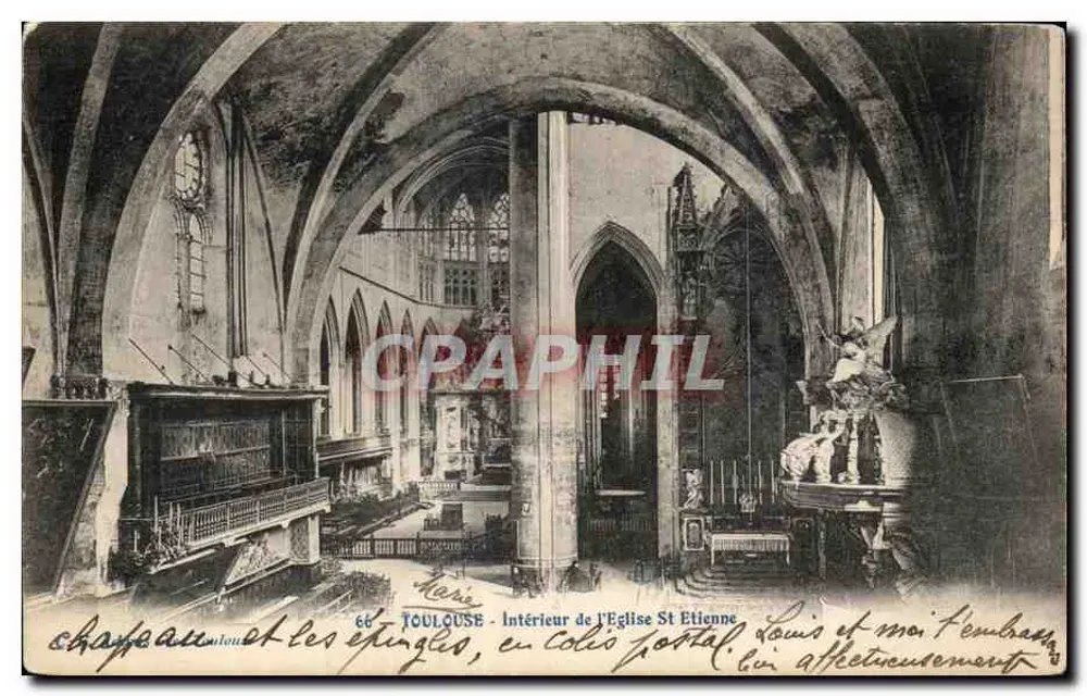 Toulouse - Innenansicht der Kirche Saint-Étienne — Verlag H. Chappart, Nr. 66 - Vorderseite