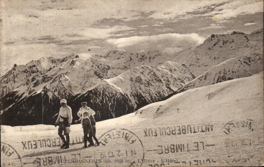 Superbagnères (alt. 1800 m) — Inverno — O Hotel — Antituberculose - Frente