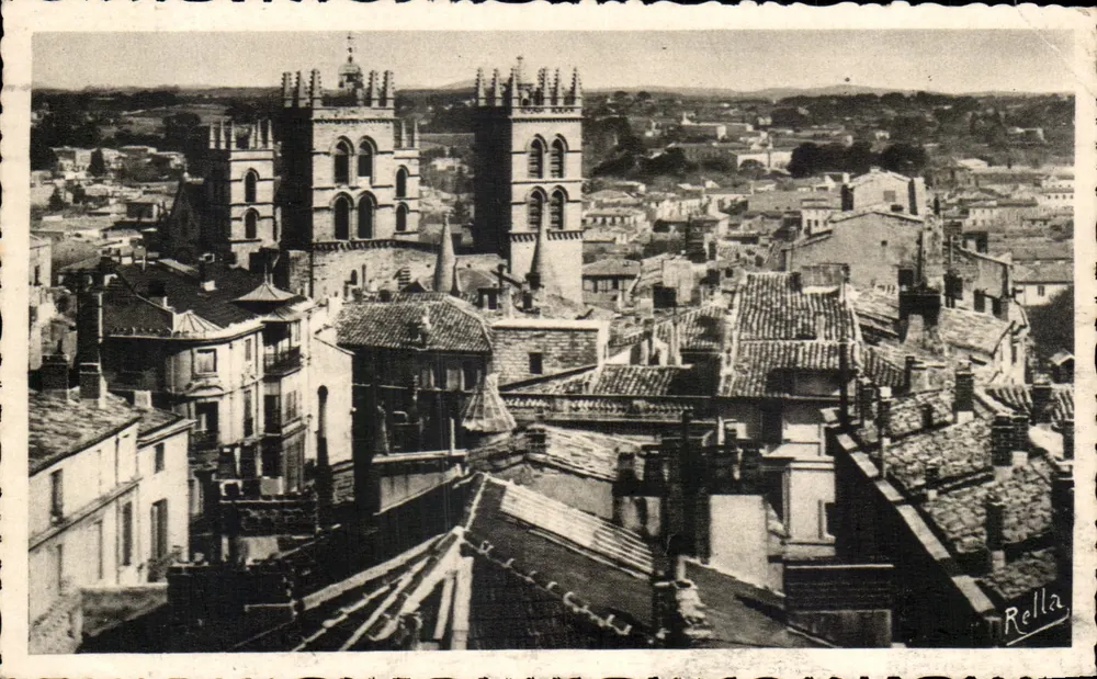 Montpellier — Vue générale et Tours de la Cathédrale Saint-Pierre — Rella - Vorderseite