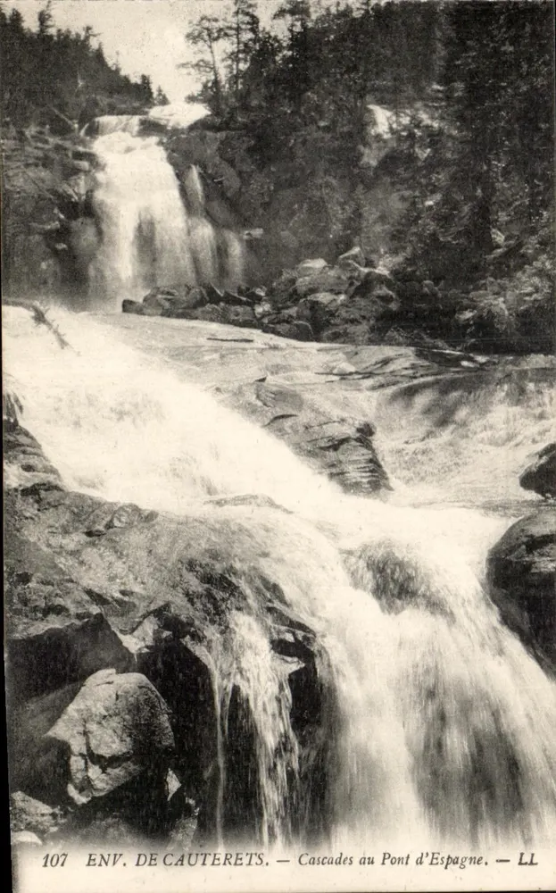 Ansicht von Cauterets — Wasserfälle am Pont d'Espagne — LL - Vorderseite