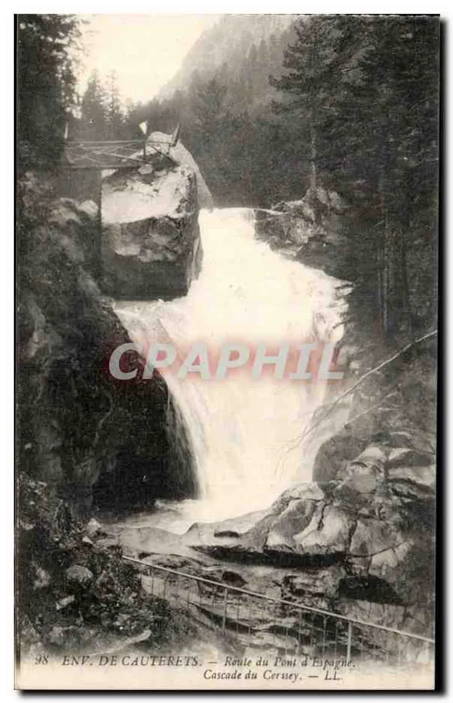 Cascade du Cersey — Route du Pont d'Espagne — Enf. de Cauterets — LL - Vorderseite