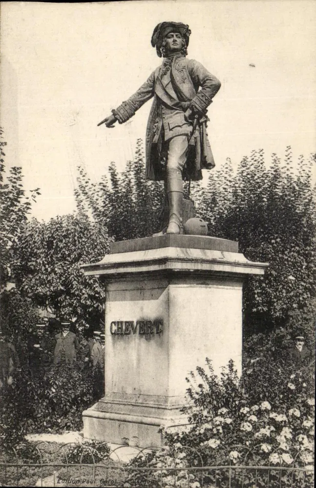 Statue de Chevert — monument en plein air — éditeur Édouard-Paul Gérard, n° 20 - Frente