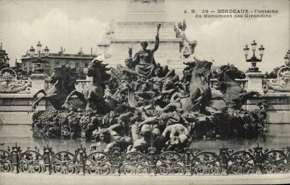 Bordeaux - Fontäne des Denkmals der Girondins — A.H. 39 - Vorderseite