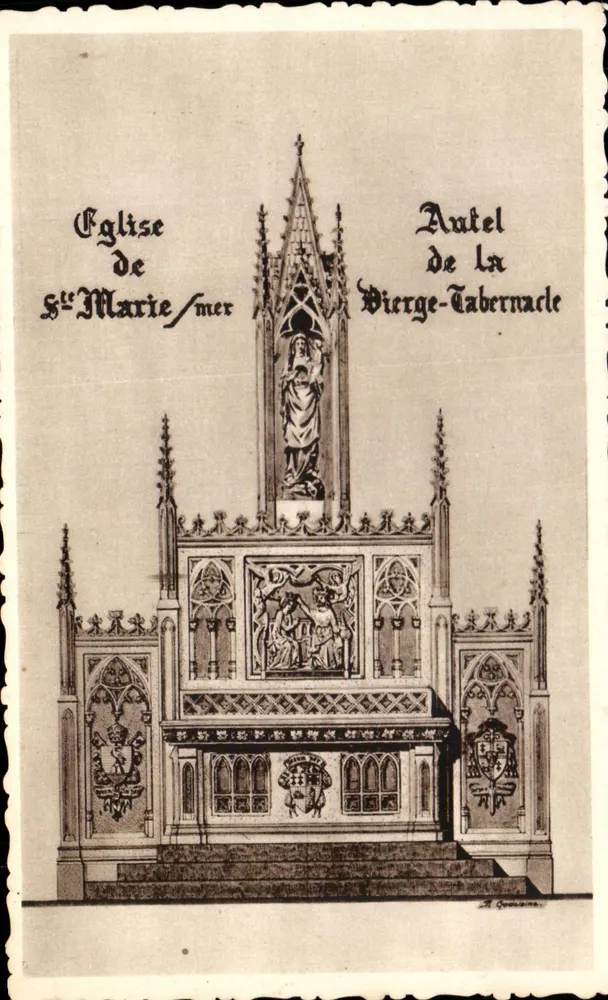 Kirche Sainte-Marie-sur-Mer — Altar der Jungfrau-Tabernakel — A. Gondimine - Vorderseite