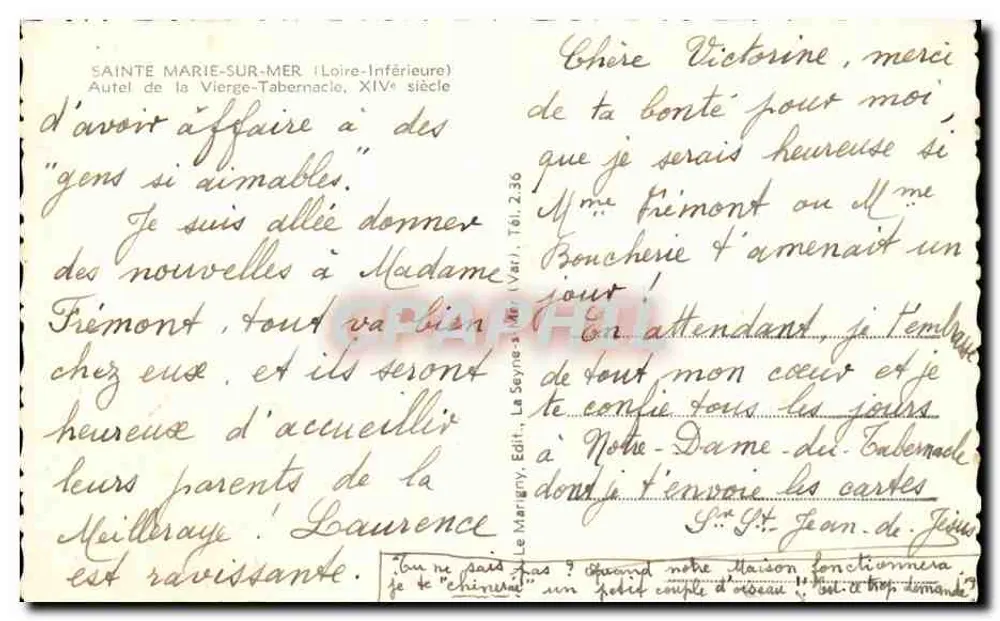 Kirche Sainte-Marie-sur-Mer — Altar der Jungfrau-Tabernakel — A. Gondimine - Rückseite