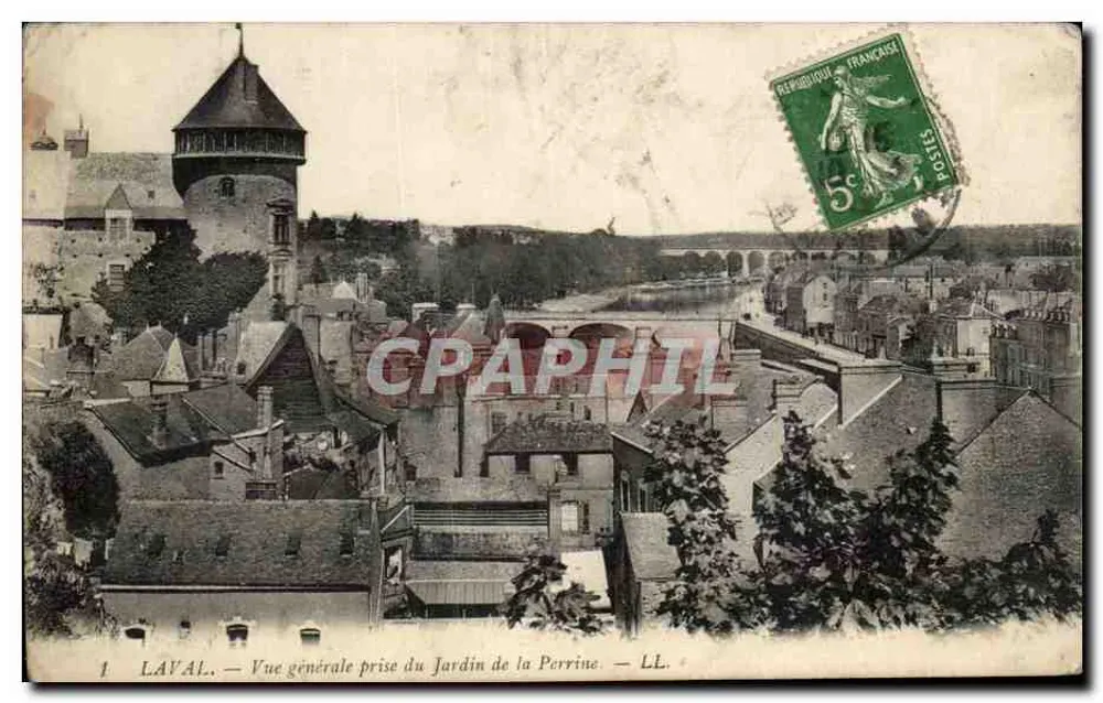 Laval — Vue générale prise du Jardin de la Perrine — LL. - Vorderseite