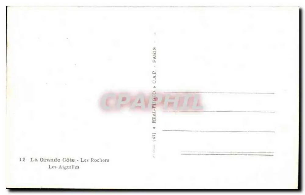 Die Needles — La Grande Côte — Verlag CAP - Rückseite