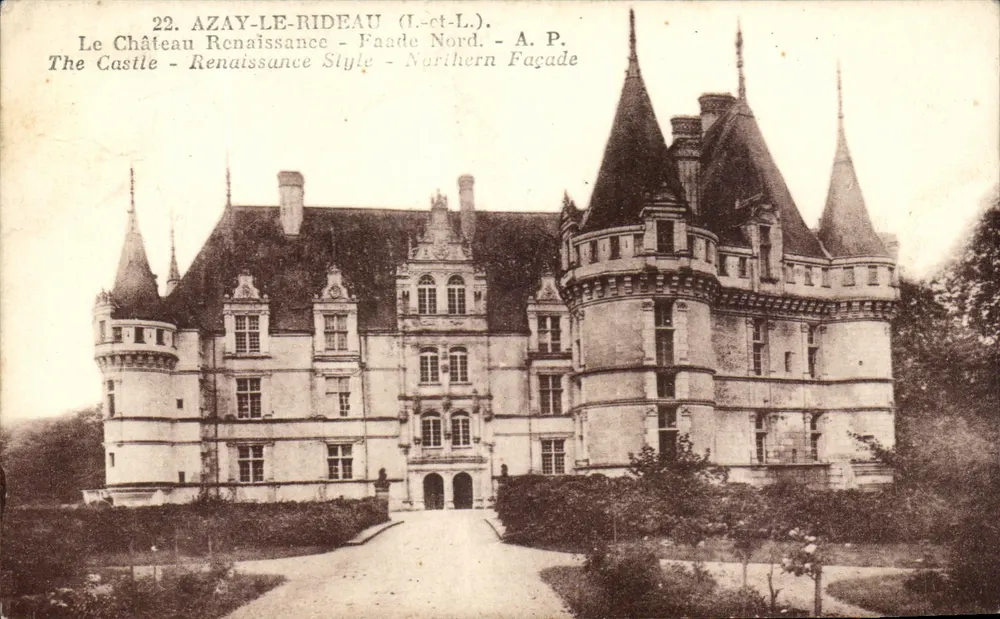 Azay-le-Ridaeu — Château Renaissance — Façade Nord — A.P. - Vorderseite