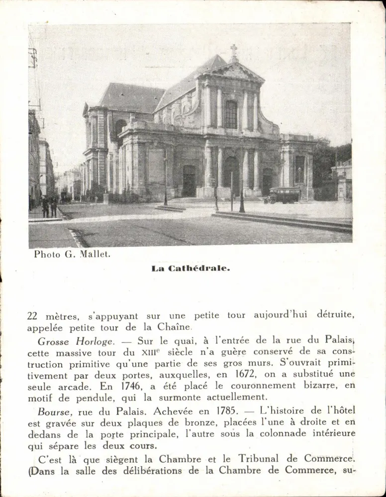 Die Kathedrale — Rue du Palais — Photo G. Mallet - Vorderseite