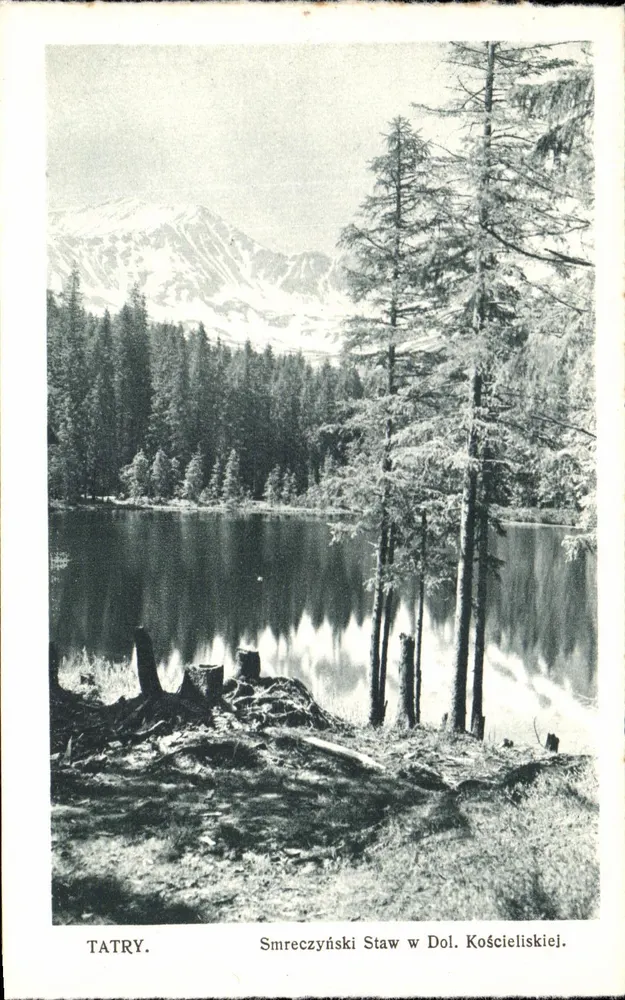 Smreczyński Staw in Dolna Kościeliska — Tatras — Fot. J. Opp. — Serie S. 17 - Vorderseite