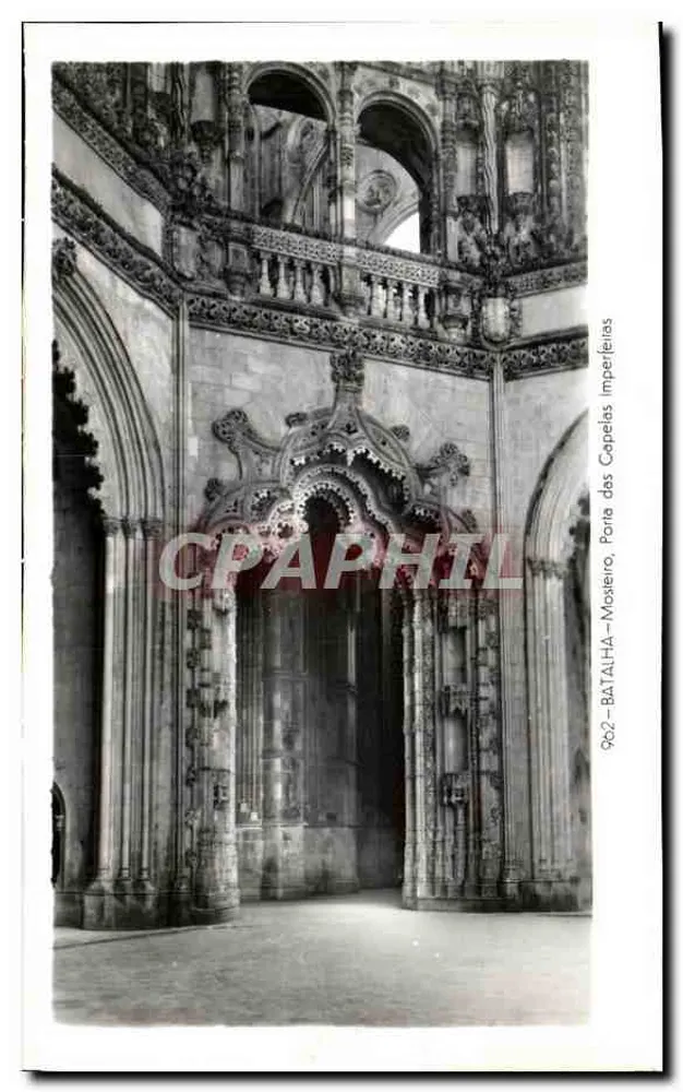 Porta das Capelas Imperfeitas — Mosteiro de Porta — série 902 — editor BATTAHA - Frente