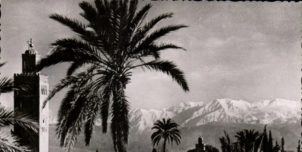 Marrakech — El minarete de la Koutoubia — Foto Bertrand n°116 - Anverso