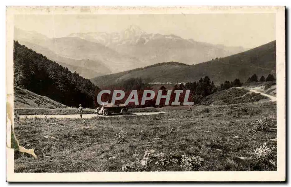 La route des Pyrénées — Col d'Aspin (1497 m) — Le Pic du Midi (2877 m) — Éditions Languich Frères, Toulouse - Vorderseite