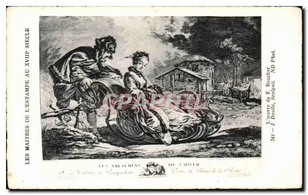 Amusements des Winters — Werk von F. Boucher, ND Fotografie — 341 — J. Daulté, Bildhauer und Fotograf - Vorderseite