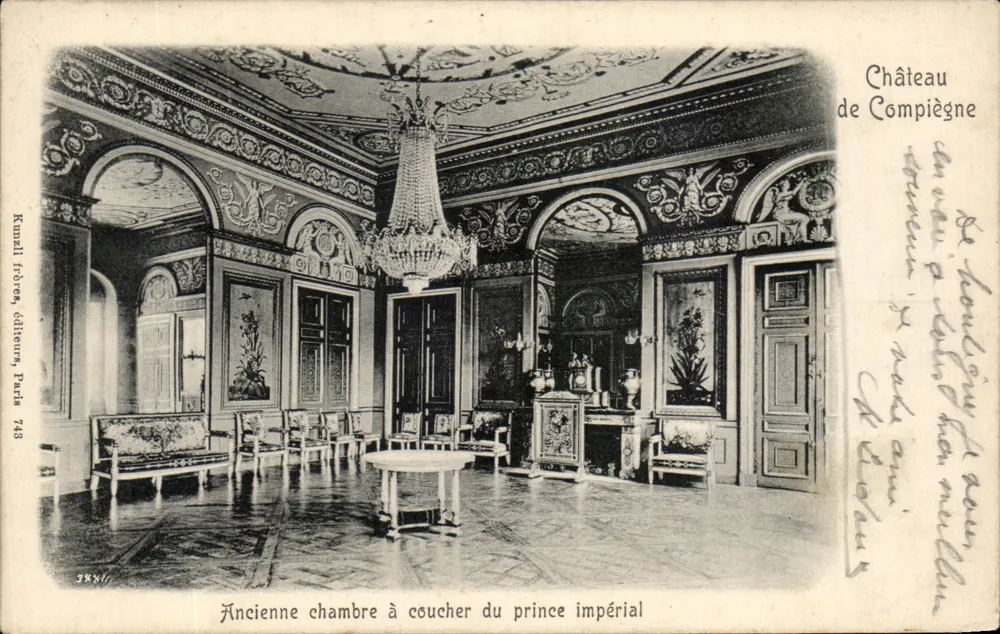 Ehemaliges Schlafzimmer des Kaisers — Château de Compiègne — Kunzli frères Verlag Paris 743 - Vorderseite