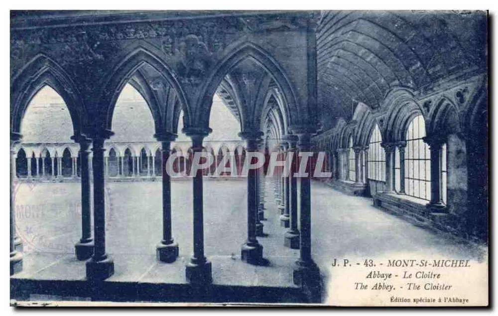 Mont-Saint-Michel - O Claustro — Abadia — Edição especial na Abadia - Frente
