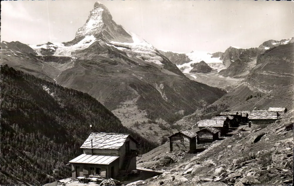 Matterhorn — widok panoramiczny — Foto Edit. Sartori, Lausanne - Awers