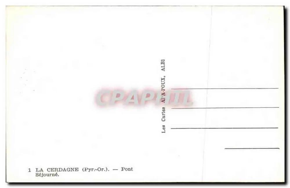 A Cerdagne (Pyr.-Or.) — Pont d'Albi-Poux — editor APA - Verso