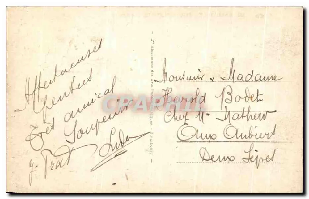 Deauville - Blühende Strandpromenade - Das Casino — Antike Ansichtskarte n°132, anonymer Verlag - Rückseite
