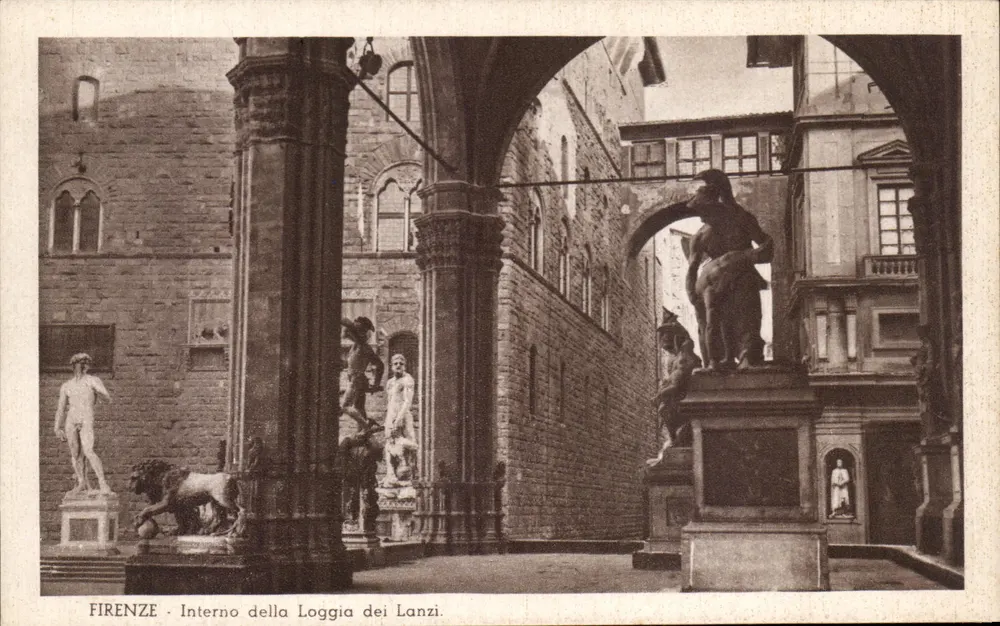 Florencio - Interior da Loggia dei Lanzi — editor desconhecido, número de série não visível - Frente