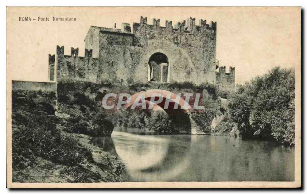 Roma - Ponte Nomentano — vista do ponte e da torre fortificada — editor Censura Terni, n° 3574 - Frente