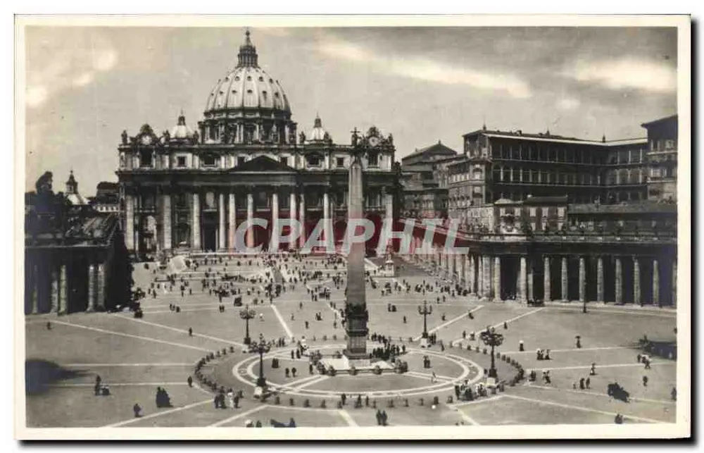 Piazza San Pietro — Basiliek Sint-Pieter — Ediz. Artistica S.A.T. Roma - Voorkant