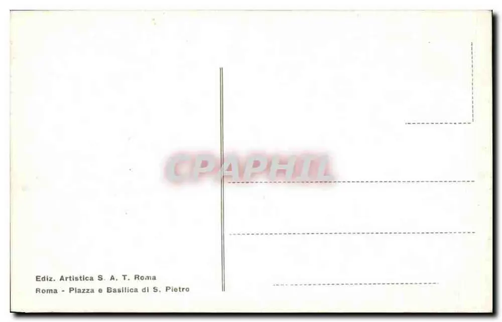 Piazza San Pietro — Basiliek Sint-Pieter — Ediz. Artistica S.A.T. Roma - Achterkant
