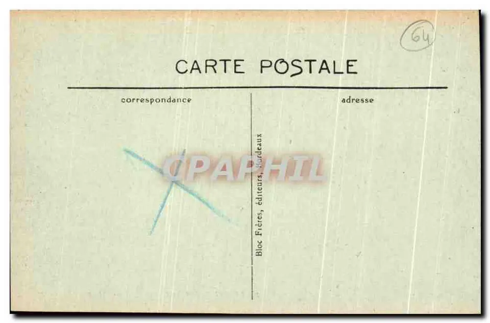 Biarritz (Costa Basca) — Efeito de Ondas — BR - 1247 - Verso