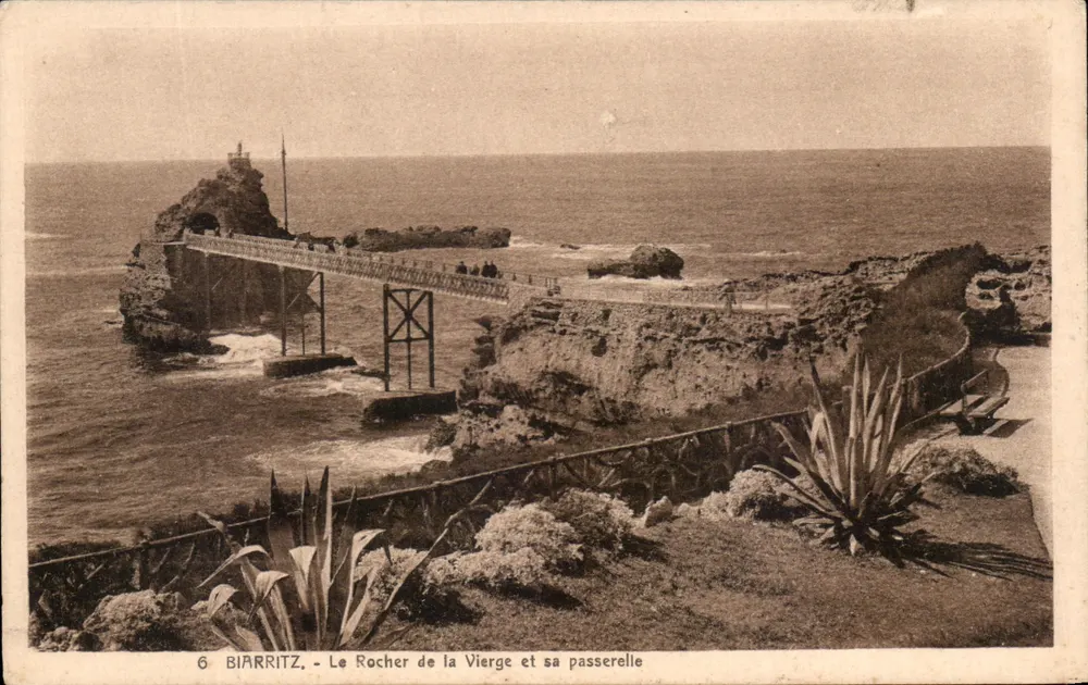 Biarritz - Der Felsen der Jungfrau und ihre Brücke — unbekannter Verlag, Seriennummer 6 - Vorderseite