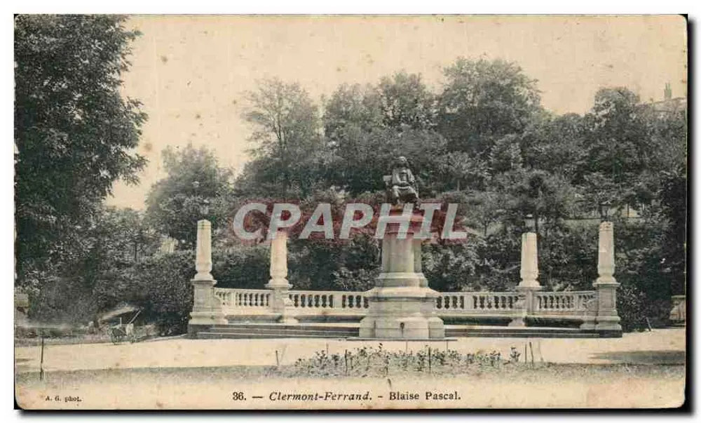 Clermont-Ferrand — Statue de Blaise Pascal — A. G. phot. - Awers