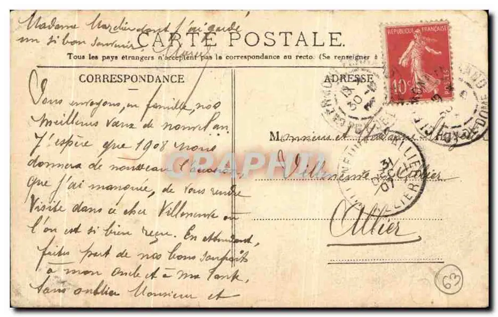 Clermont-Ferrand — Praça da Catedral — L'Hirondelle - Paris, n°408 - Verso